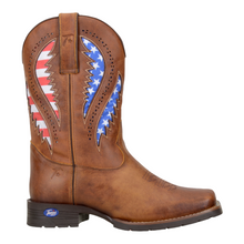 Load image into Gallery viewer, KING USA TEXAS Western Work Leather USA Flag Boot
