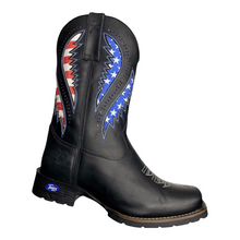 Load image into Gallery viewer, KING USA TEXAS Western Work Leather USA Flag Boot
