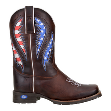 Load image into Gallery viewer, KING USA TEXAS Western Work Leather USA Flag Boot
