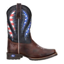 Load image into Gallery viewer, KING USA TEXAS Western Work Leather USA Flag Boot
